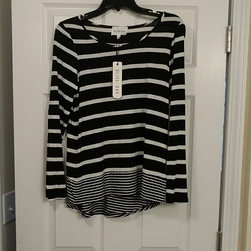 Black and White Blouse
