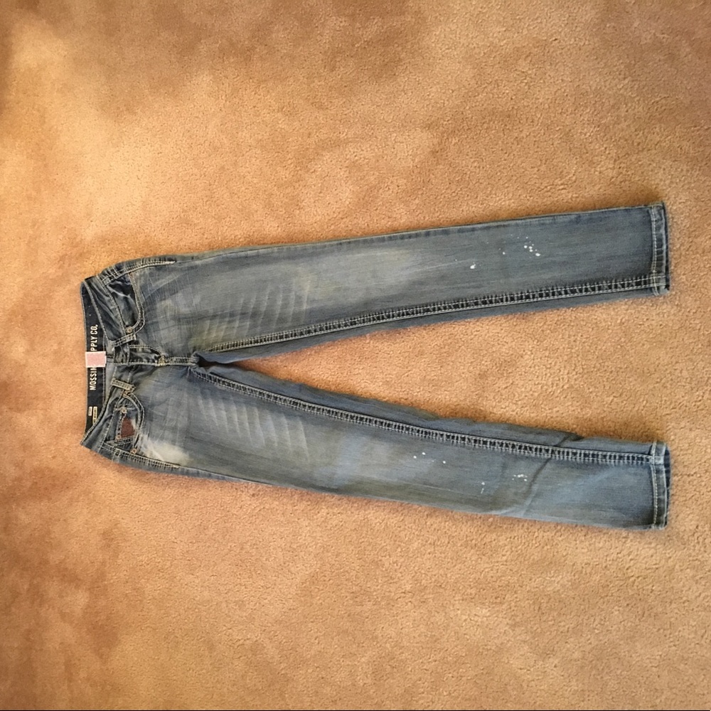 Mossimo Supply Co. paint splattered skinny jeans