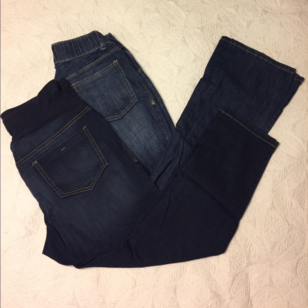 2 pairs Old Navy Maternity Jeans size 12 LIKE NEW!
