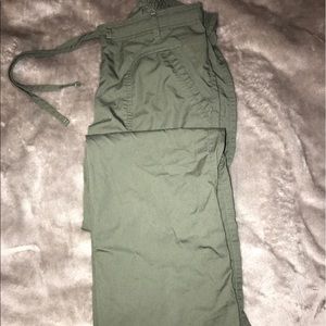 Olive green scrub pants