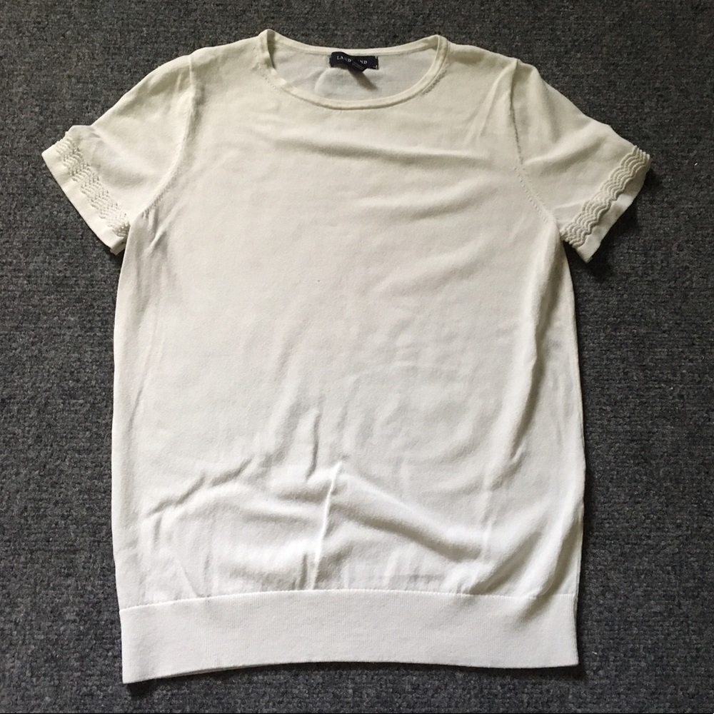 Lands' End white blouse t
