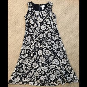 Navy and White floral dress