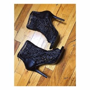 Black Caged Heels LFL