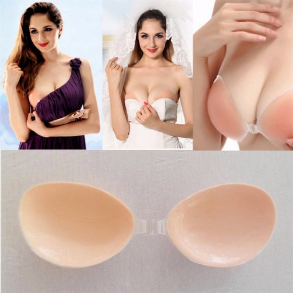 ❤️Silicone Adhesive Stick-On Bra -C Cup - Reusable - Picture 2 of 4