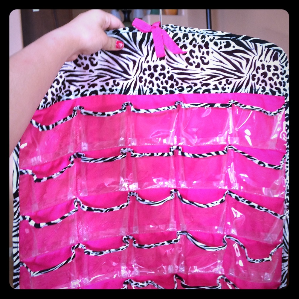SALE!!!! 🎉 pink and Zebra  print organizer