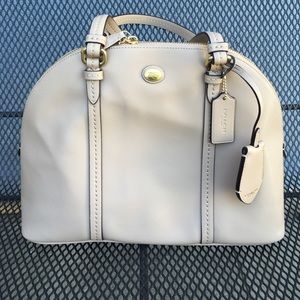 Coach sand colored purse