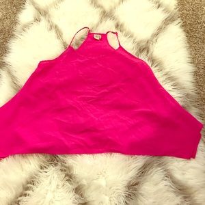 Pink flowy tank top