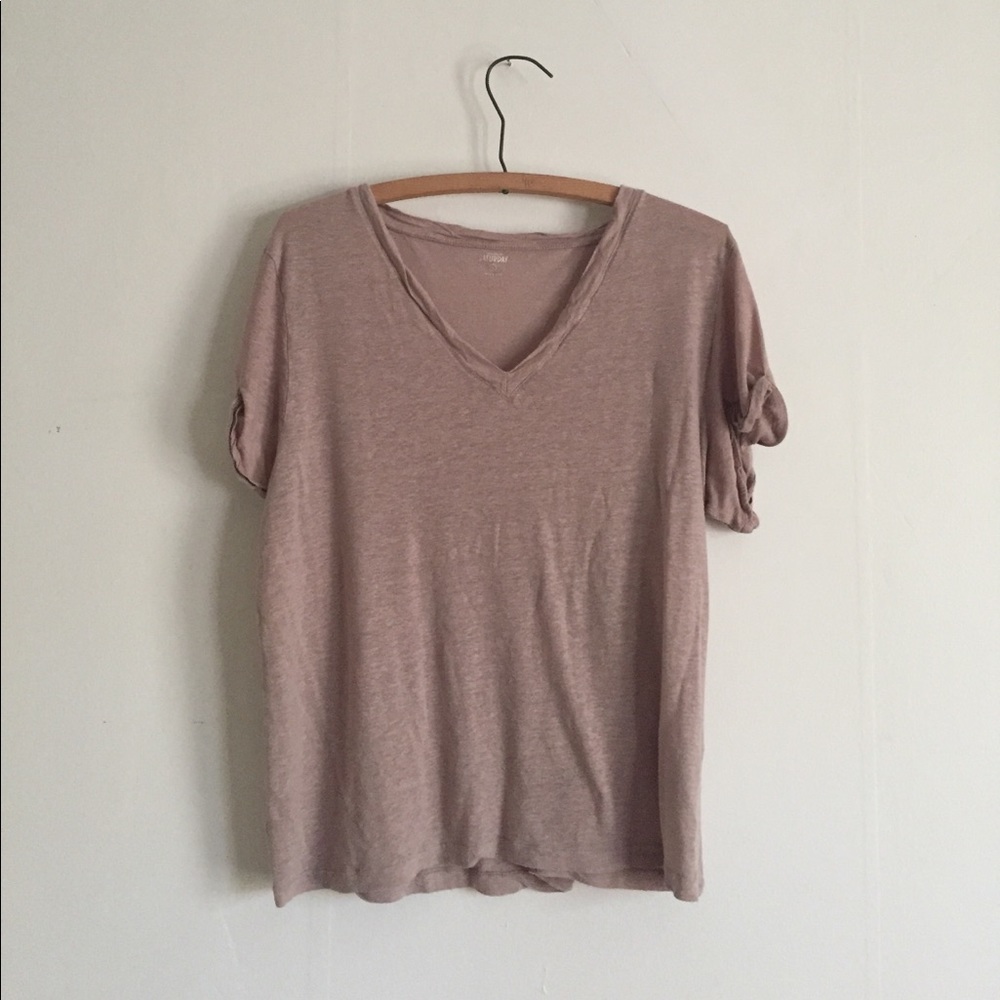 oatmeal vneck shirt