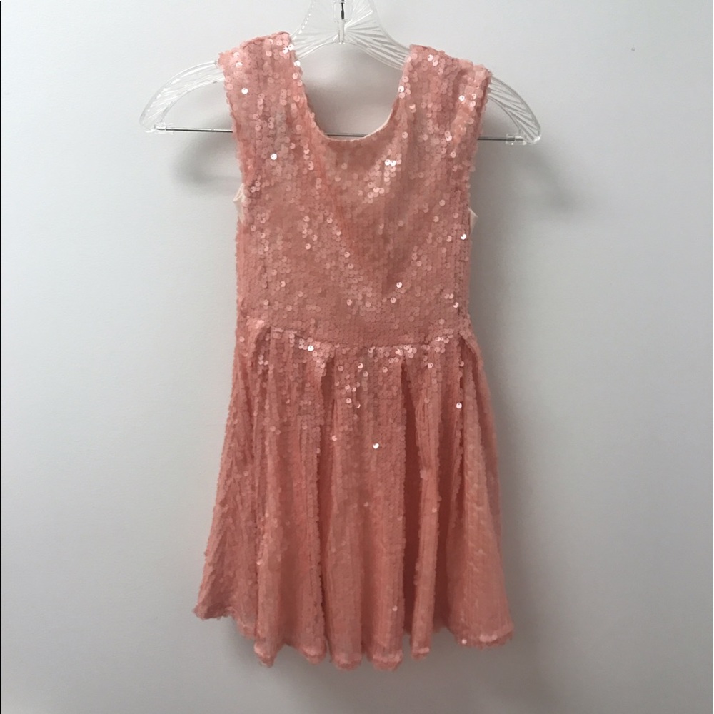 A pretty pink sequin dress