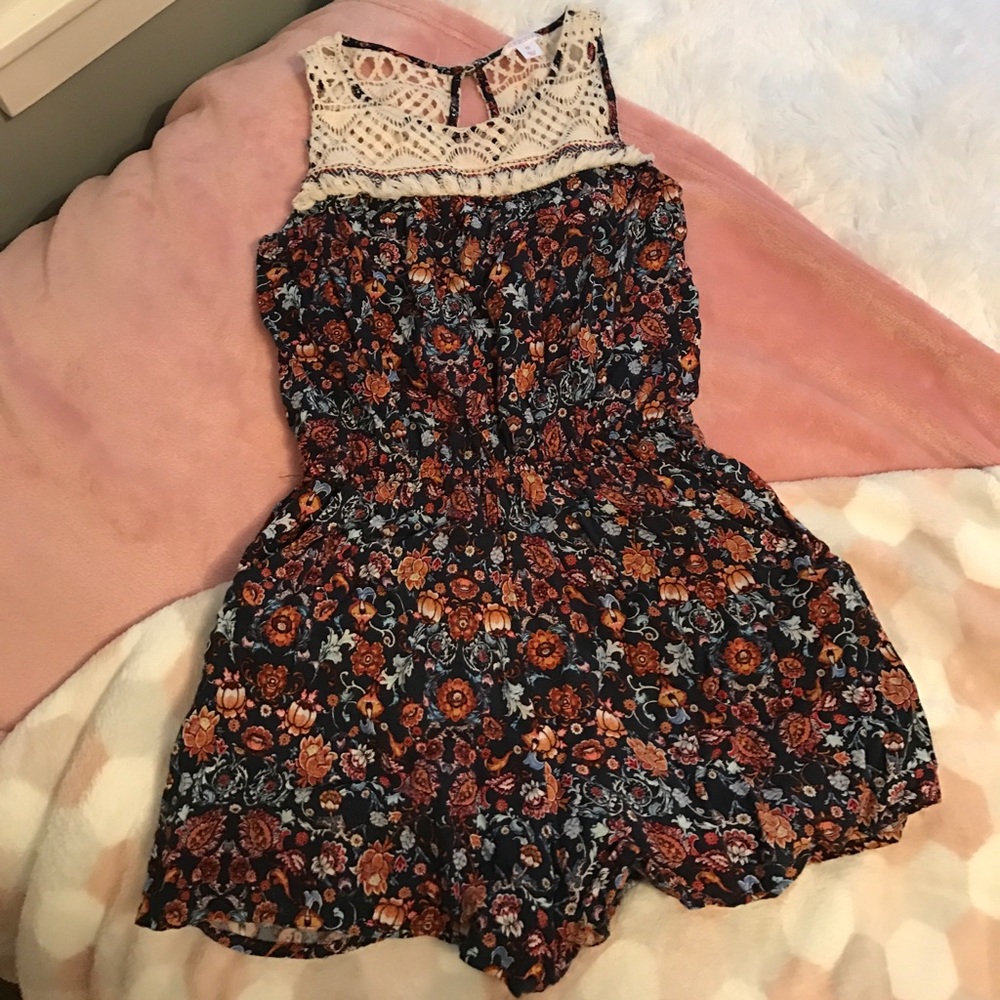 Floral patterned romper