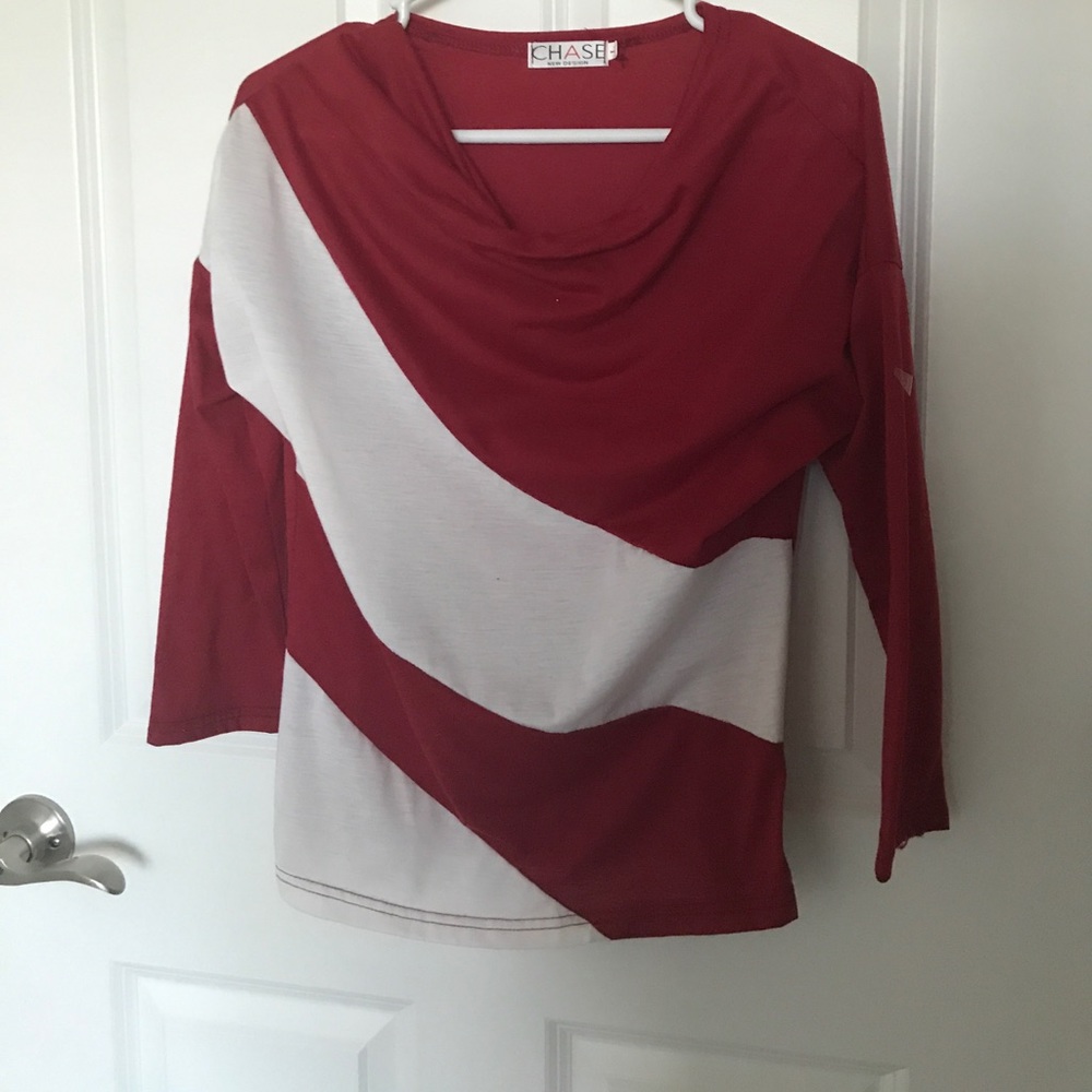 🌷BOGO🌷Red and White Top