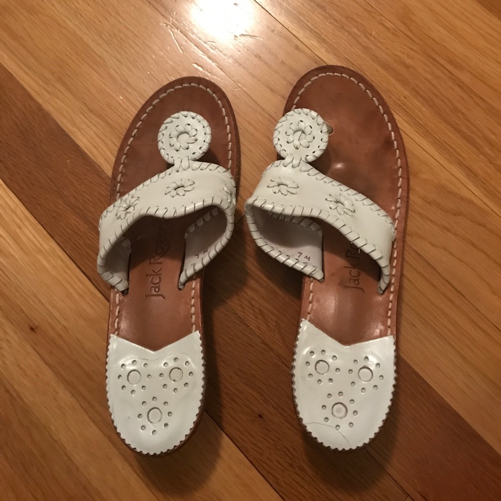 White Jack Rogers Sandals with heel