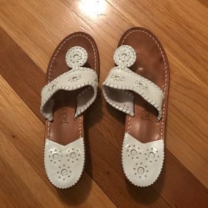 White Jack Rogers Sandals with heel