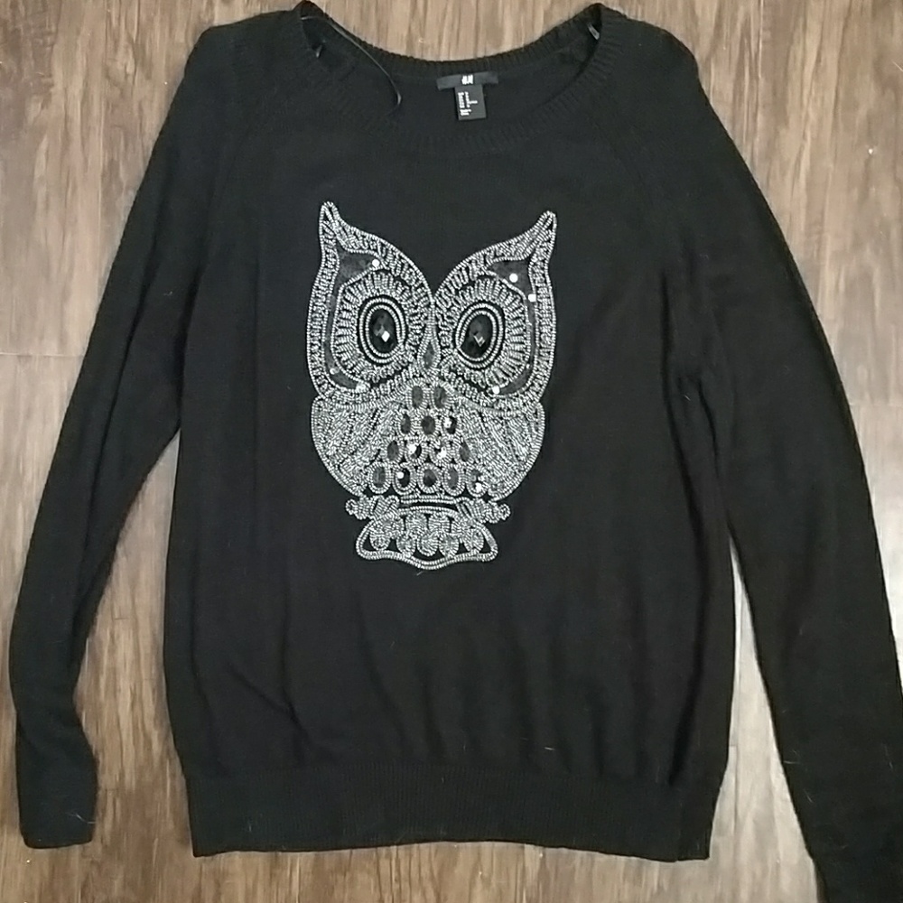 Black Owl Sweater