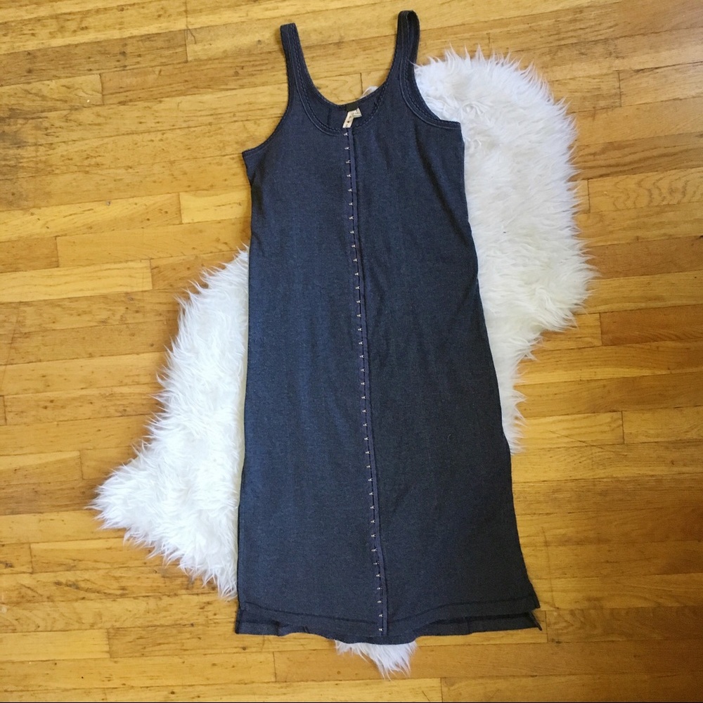 Free People Thermal Clasp-up Dress with Slits