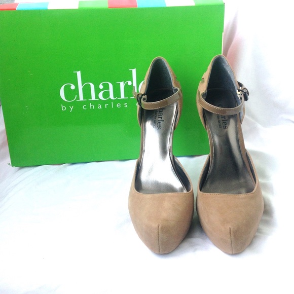 Charles David Suede Stiletto Platform High Heel - Picture 2 of 5