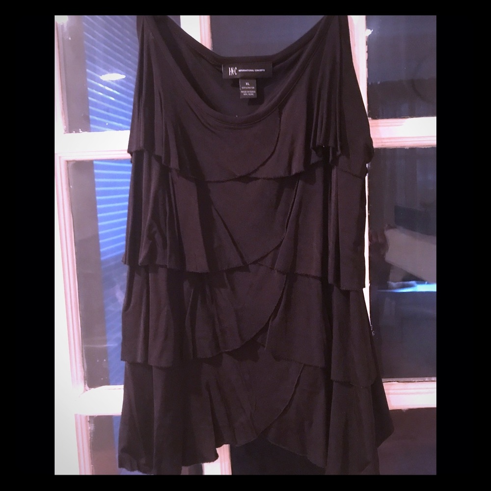 Ruffle spaghetti strap shirt