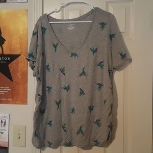 Hummingbird Gray Tee