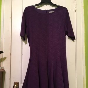 PURPLE KNEE LENGTH MODEST DRESS Women's 2x