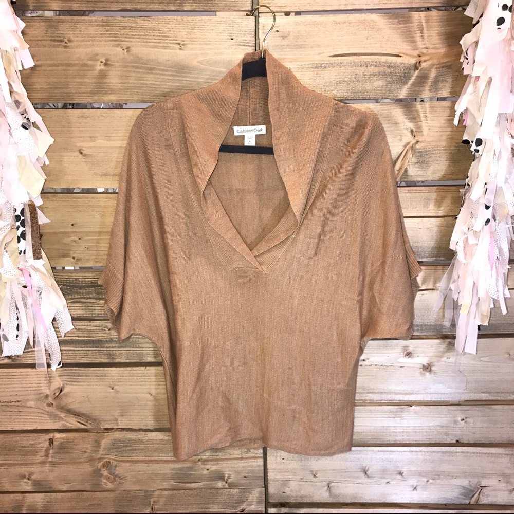 Tan Sweater Neck Shirt