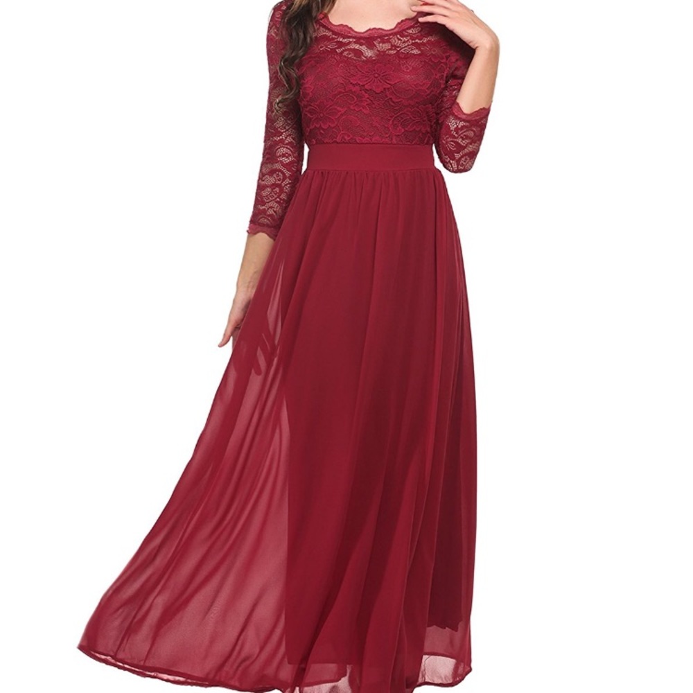 Long formal lace dress