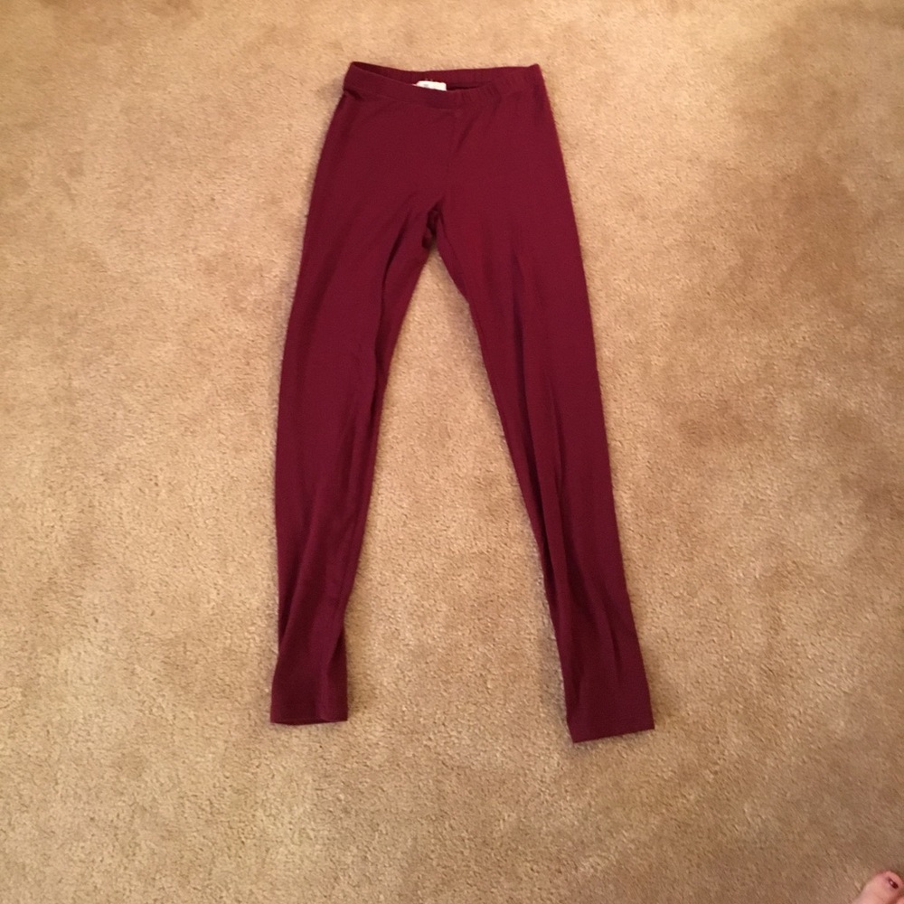 Forever 21 burgundy leggings