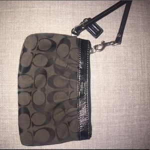 Black coach wristlet