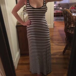 Black and white stripe maxi