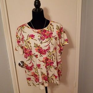 Croft & Barrow Floral Print Short Sleeve Shirt