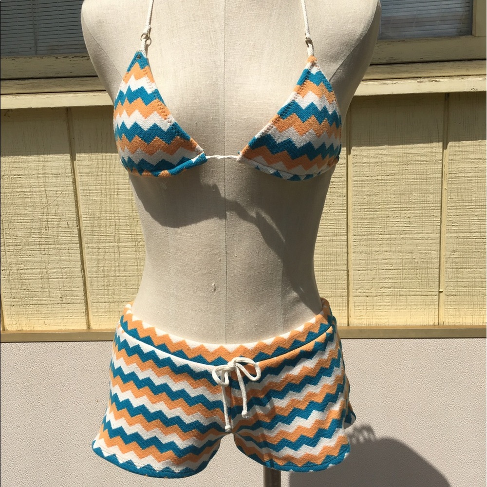 Undrest by Anthropologie Zig Zag Swim Size 1