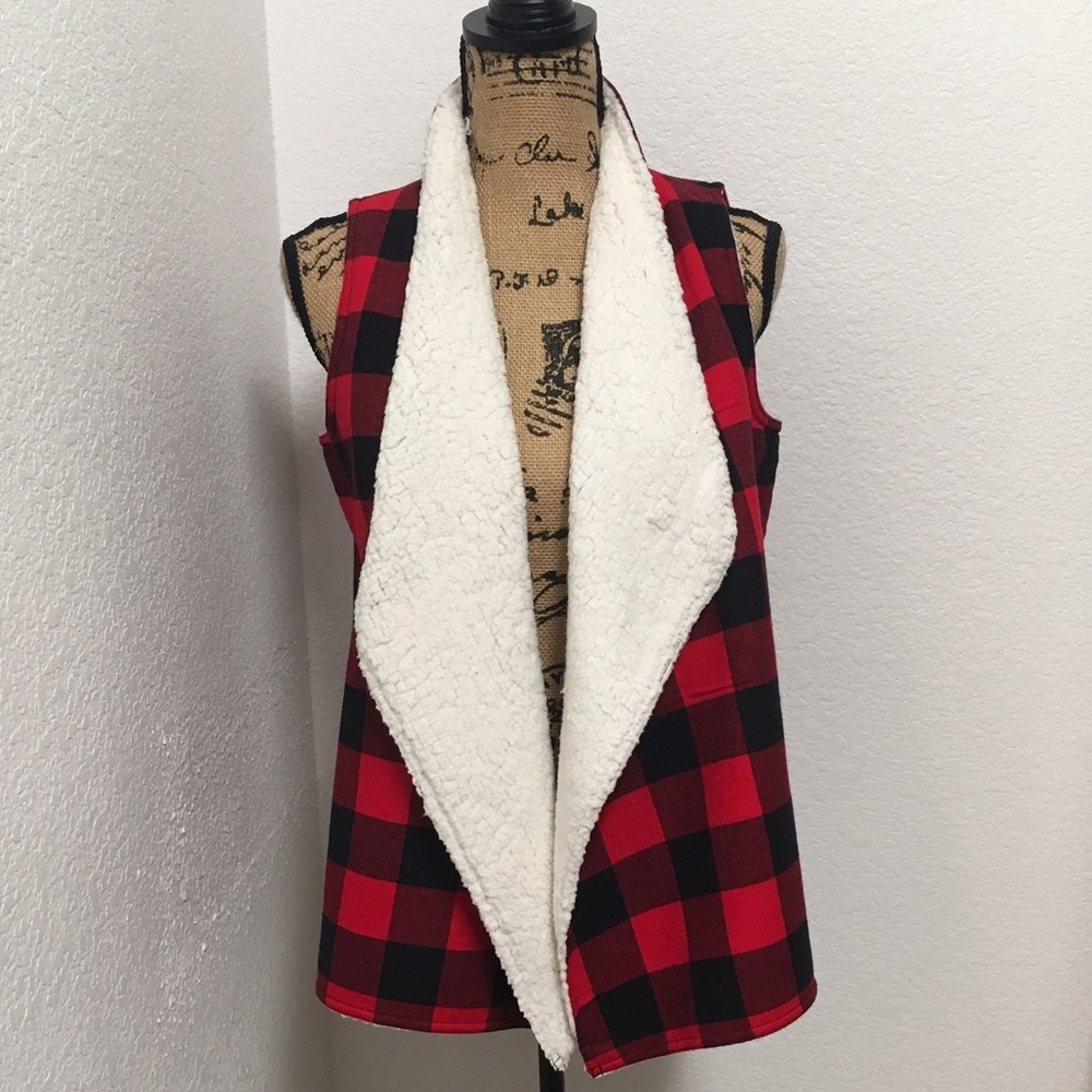Lumberjack lined vest Kids XL will for adult Small