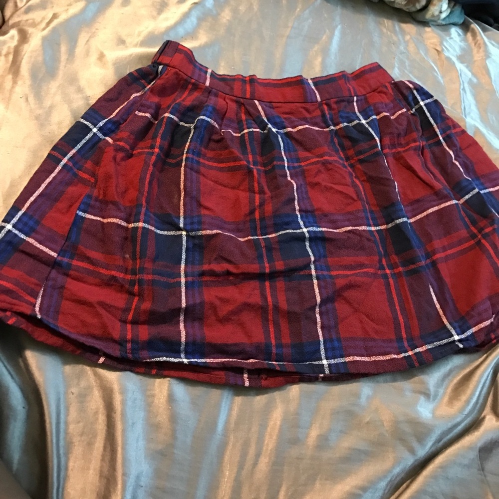 Plaid school girl skirt