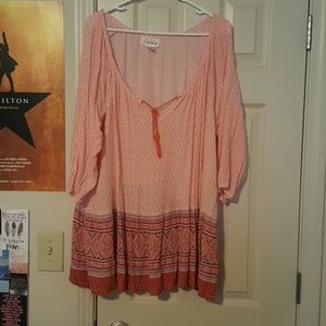 Fun Quarter Length Pink Top
