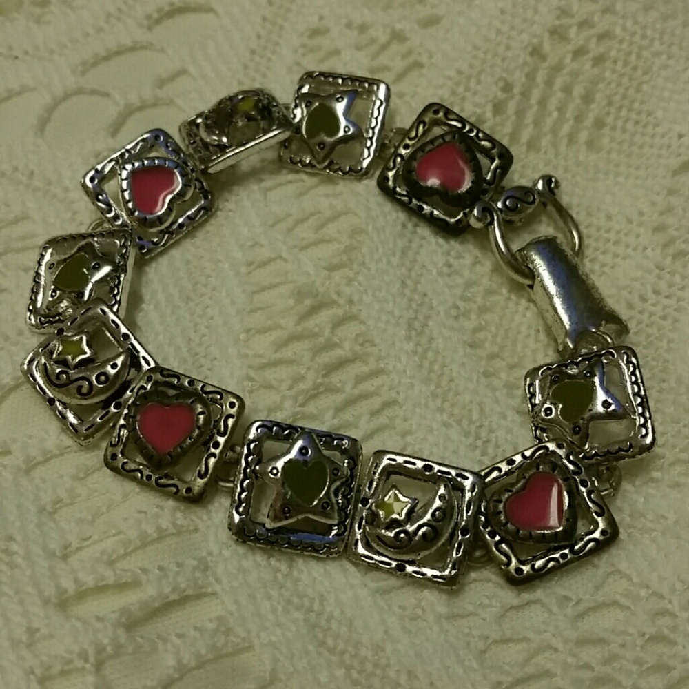 Cute heart, moon, and star bracelet