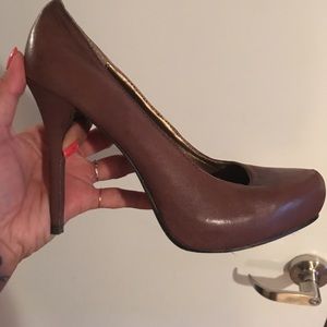 Brown stilettos
