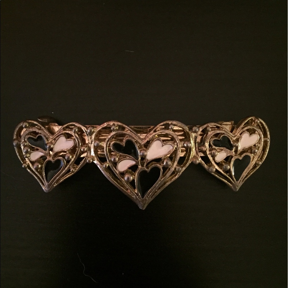 Vintage Hearts Hair Clip