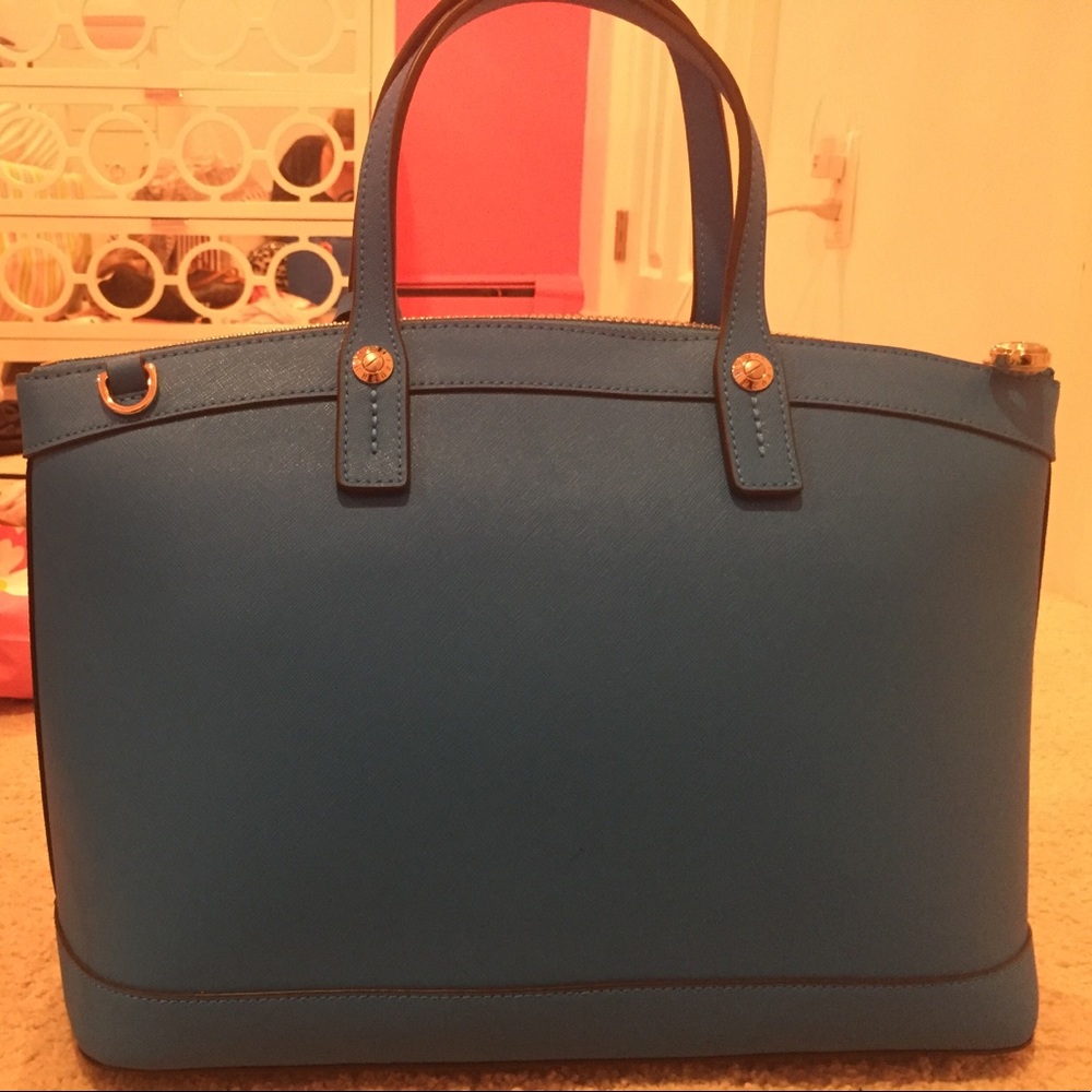 Aqua Henri Bendel Satchel - Picture 1 of 3