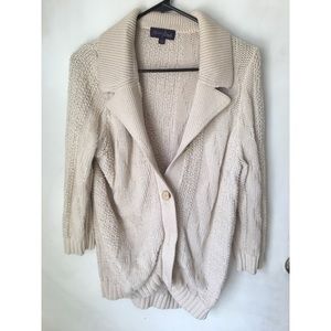 ModCloth, Mirror/Dash Cream Button Down Sweater