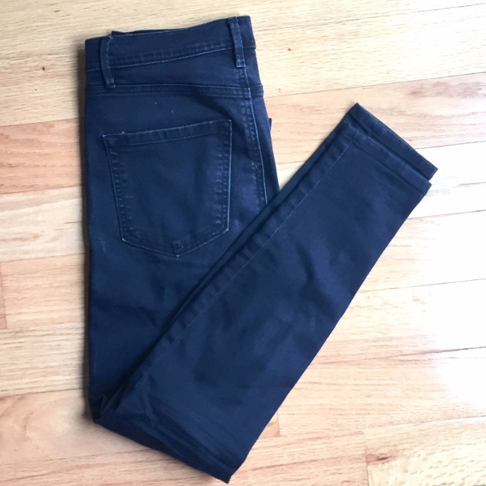 LOFT High Rise Super Skinny Black Jeans