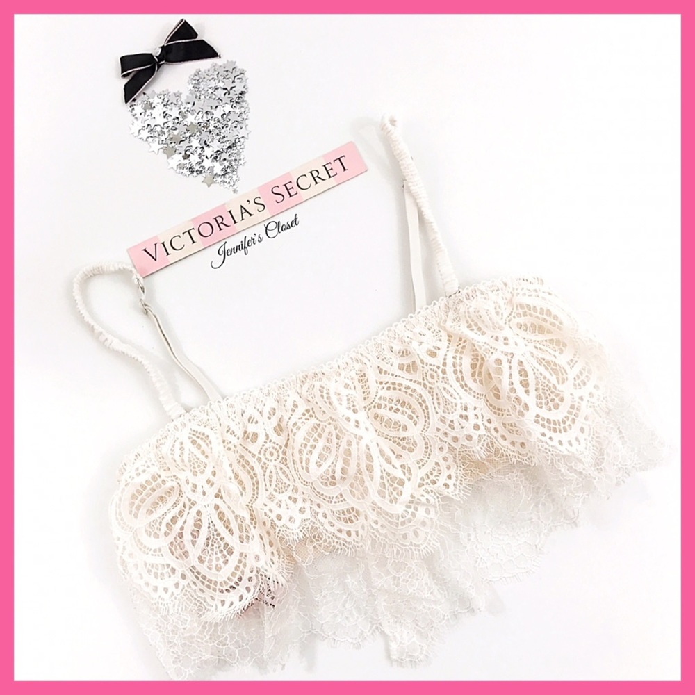 🎉HP•Victoria’s Secret• Lace flutter bralette - Picture 3 of 4