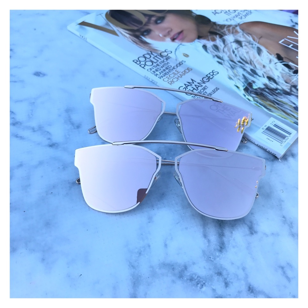 Kelani Rose Gold Mirrored Sunglasses - Picture 4 of 7