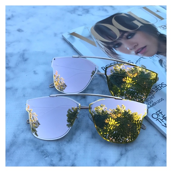 Kelani Rose Gold Mirrored Sunglasses - Picture 6 of 7
