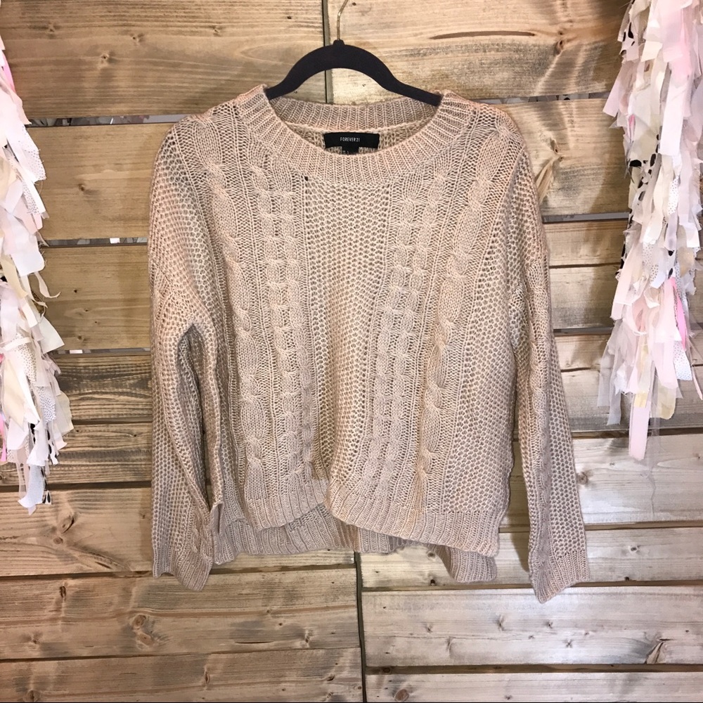 Beige Long Sleeve Sweater