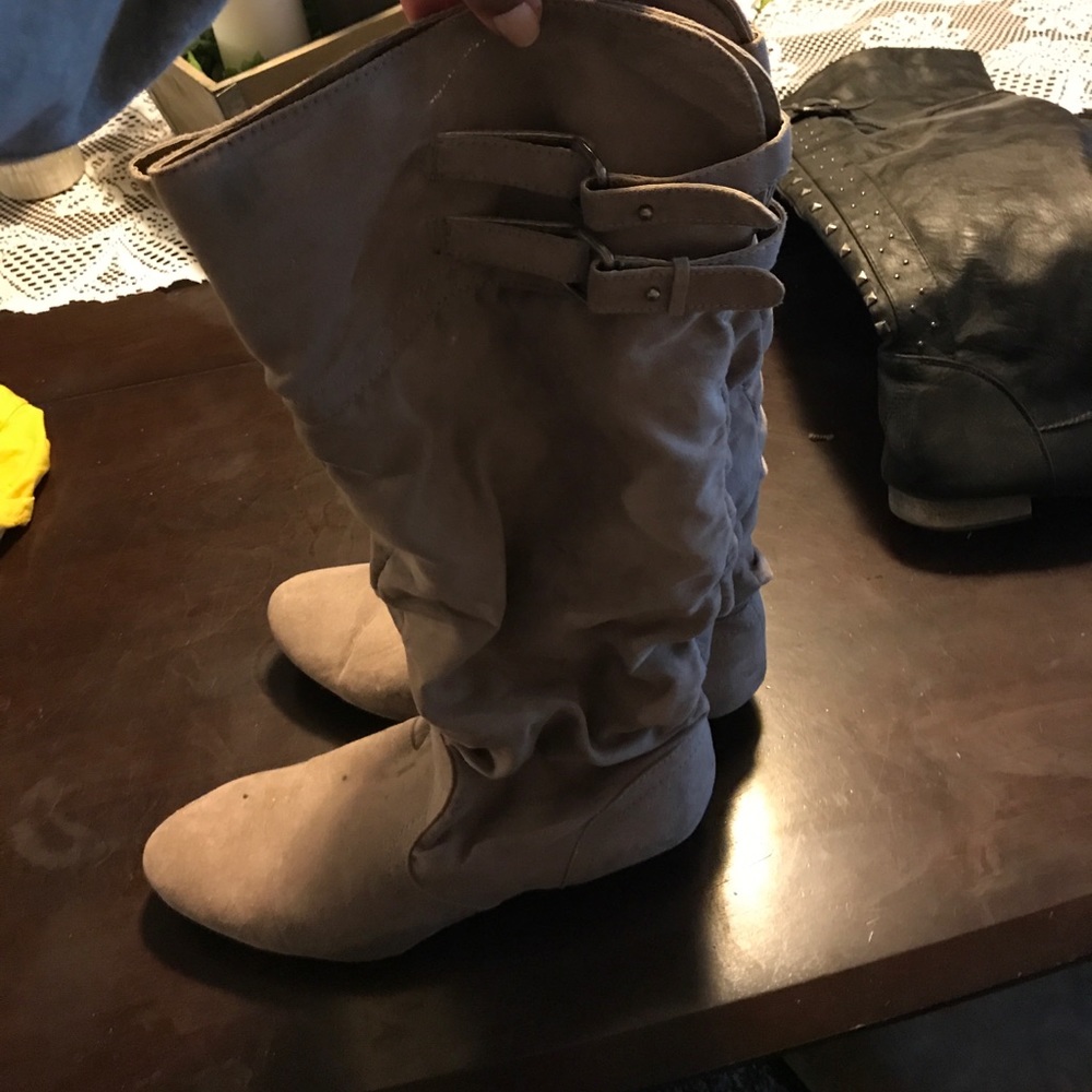 Knee high tan boots