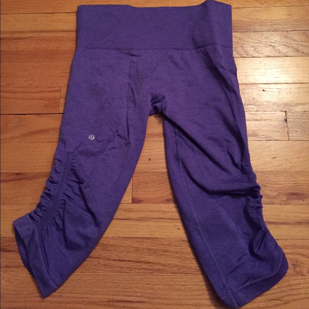 Purple cropped Lululemon leggings