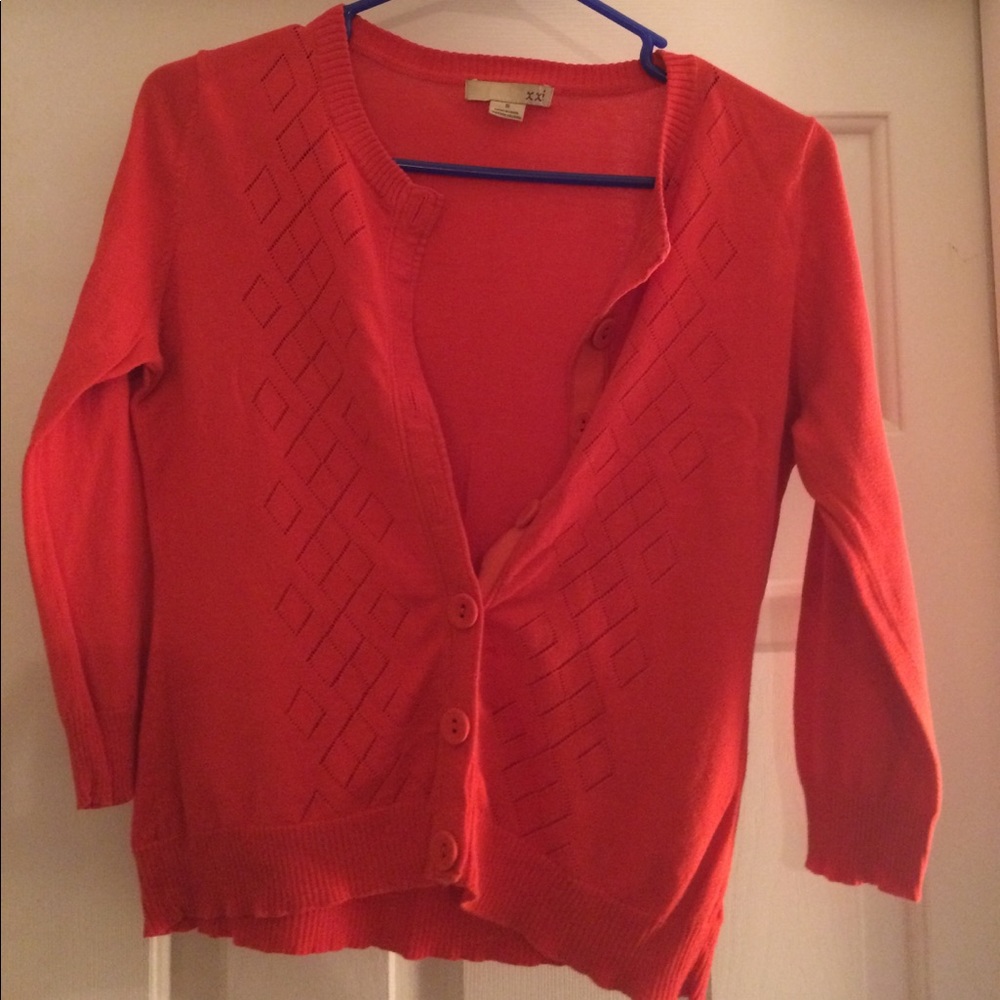 Mod Orange Cardigan