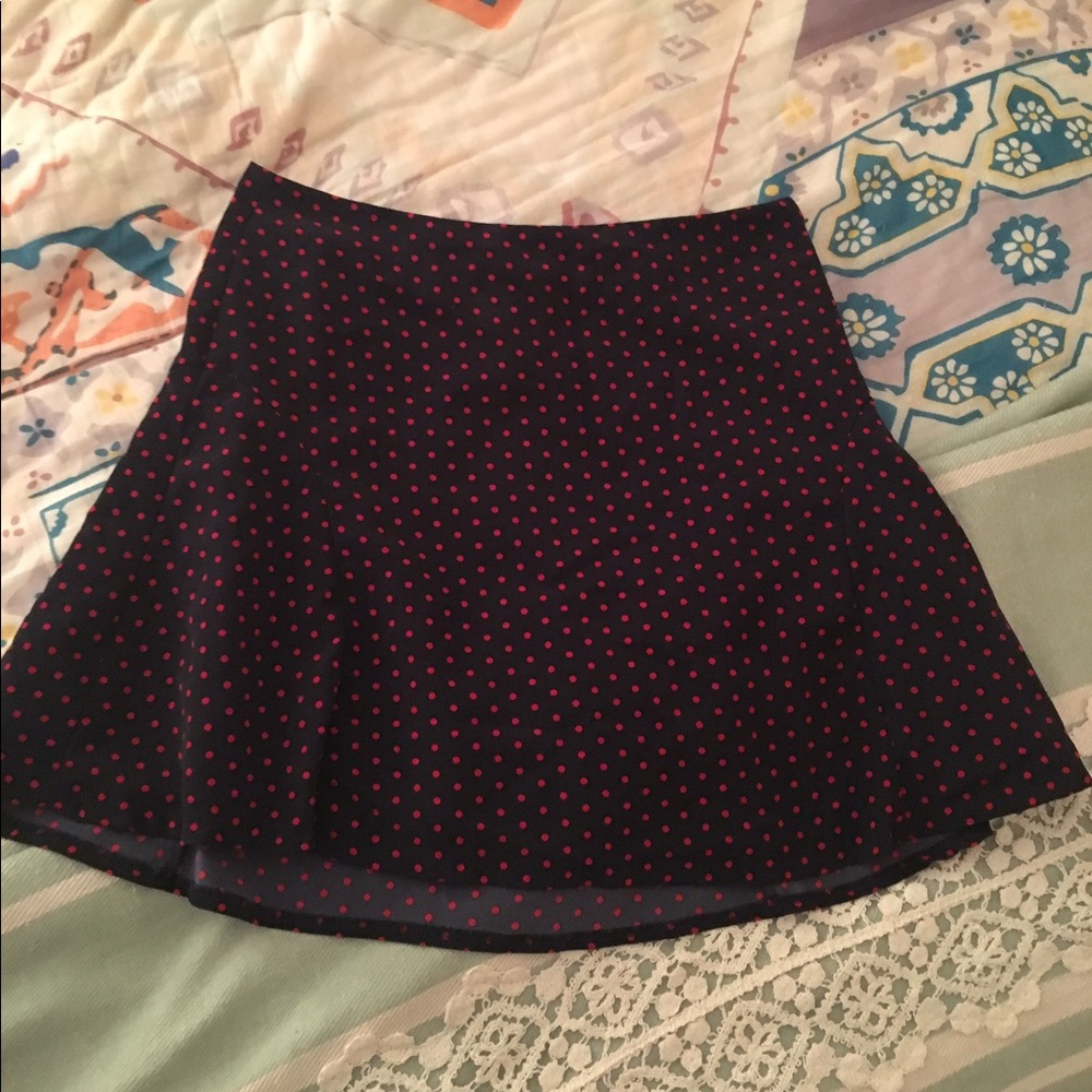 The Limited Navy and red skirt