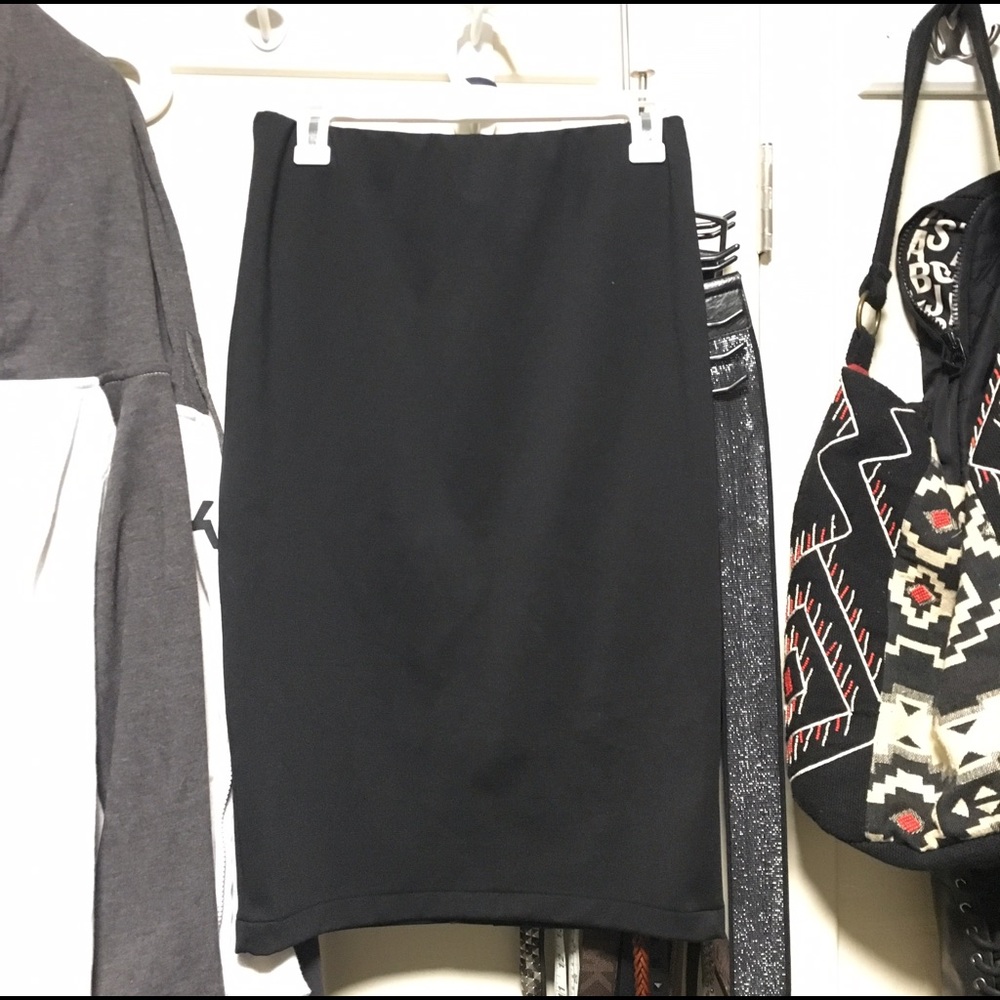 NWT - Black Pencil Skirt w/ Stretchy Waist