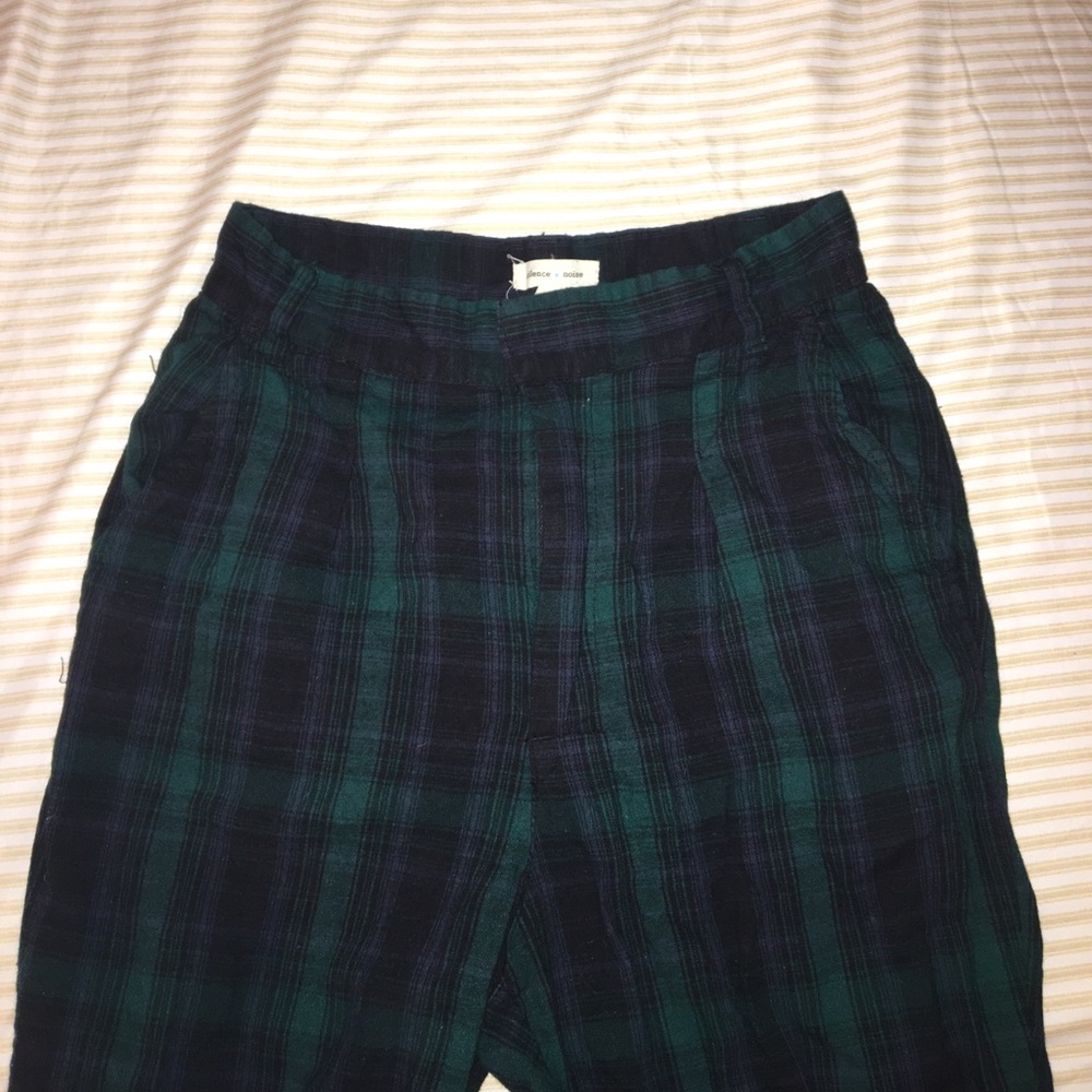 High rise plaid trousers!