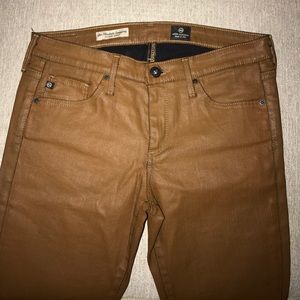 Ag Adriano Goldschmied Jeans - AG Jeans - Brown coated denim; size 27 NEVER WORN Ag Adriano Goldschmied Jeans - AG Jeans - Brown coated denim; size 27 NEVER WORN
